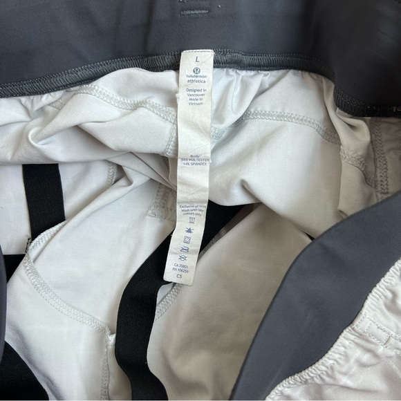 Lululemon Mens Patterned Grey / White Shorts Size Large - Picture 4 of 5